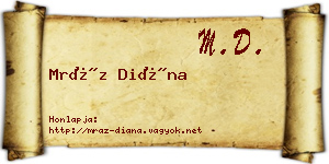 Mráz Diána névjegykártya